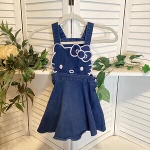 Hello Kitty Blue Denim Pinafore Dress